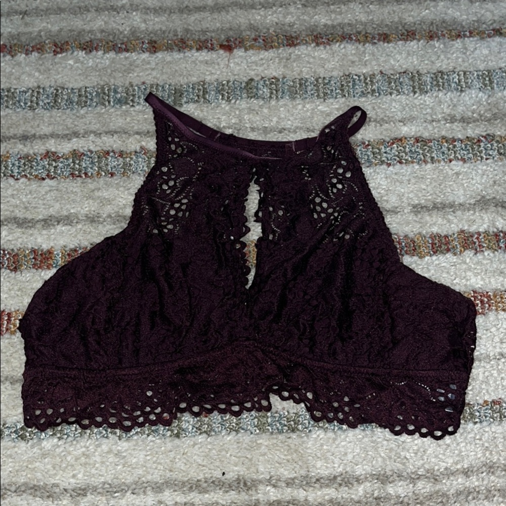 Aerie Purple Cut Out Bralette